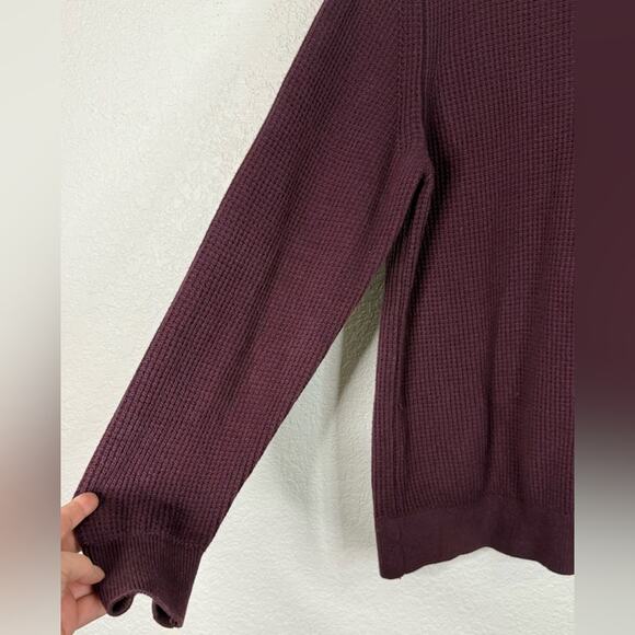 Gap 100% Cotton quarter zip waffle pull over Casual Preppy Academia Office - Picture 3 of 8